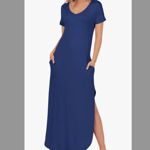 Dresses & Skirts - Everyday Short Sleeve Maxi Dress NAVY New!
